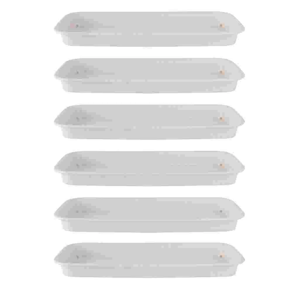 

6 Pcs Pot Drip Plate Ceramic Planters Pot Trays Saucer Drip Trays Rectangle Tray