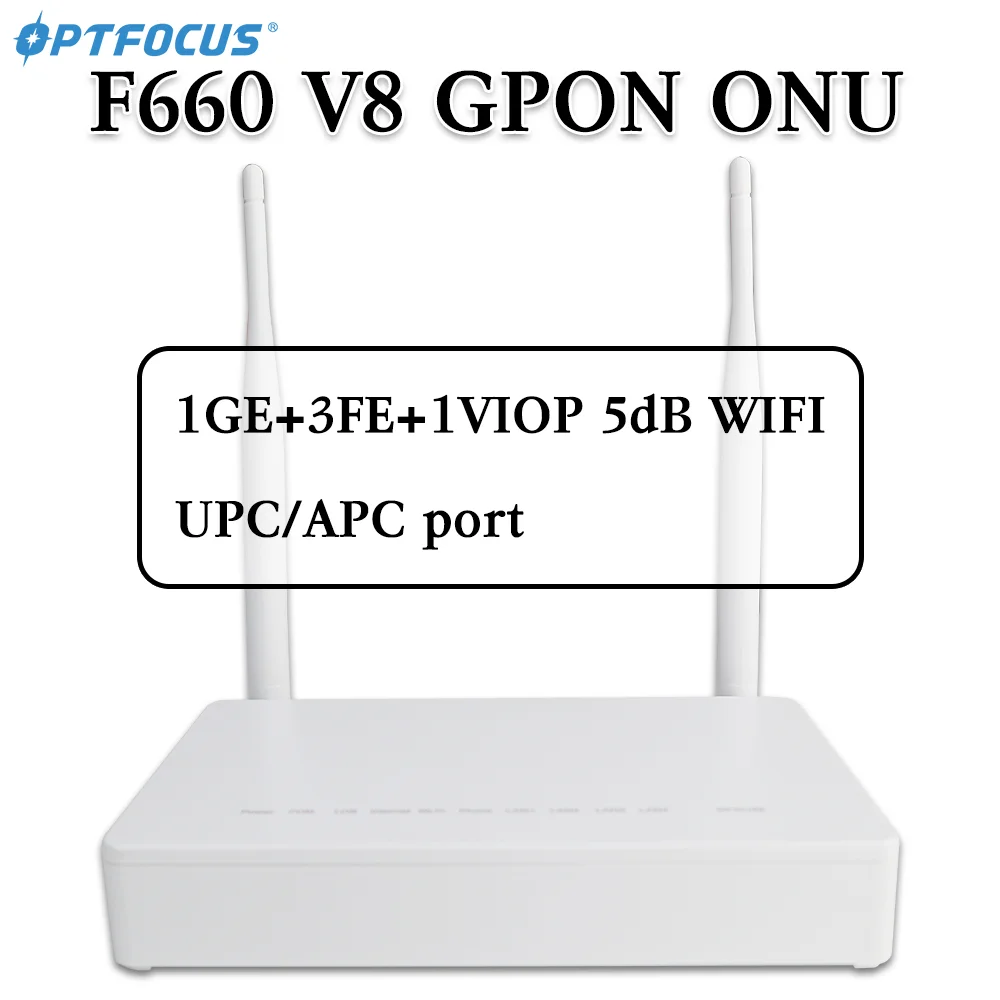 OPTFOCUS новый ZTE F660 V8 ONU1GE 3FE 1 поток 1USB 5 дБ WiFi GPON ONT Бесплатная доставка