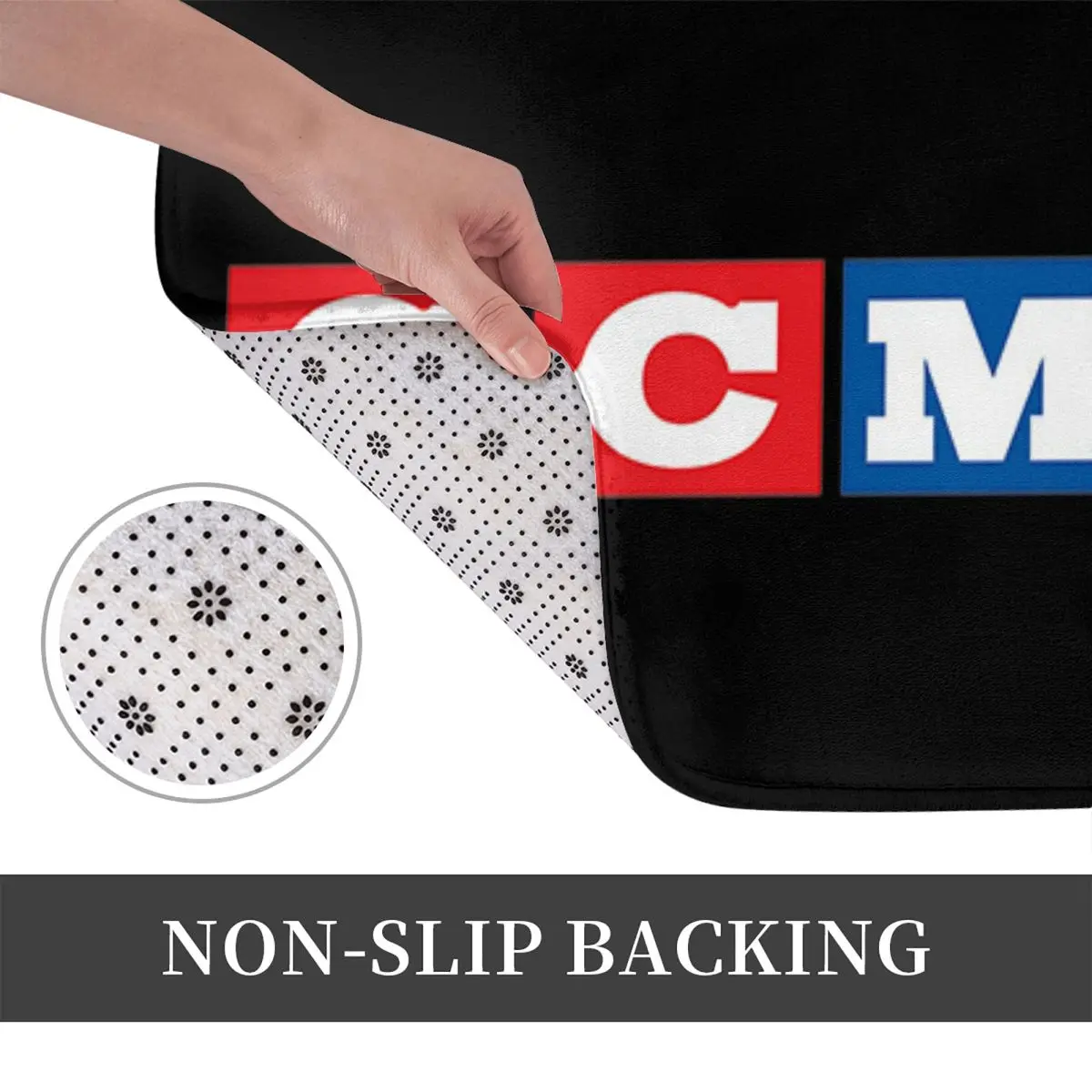 Нескользящий коврик с логотипом CCM в стиле ретро напольный впитывающий ковер для