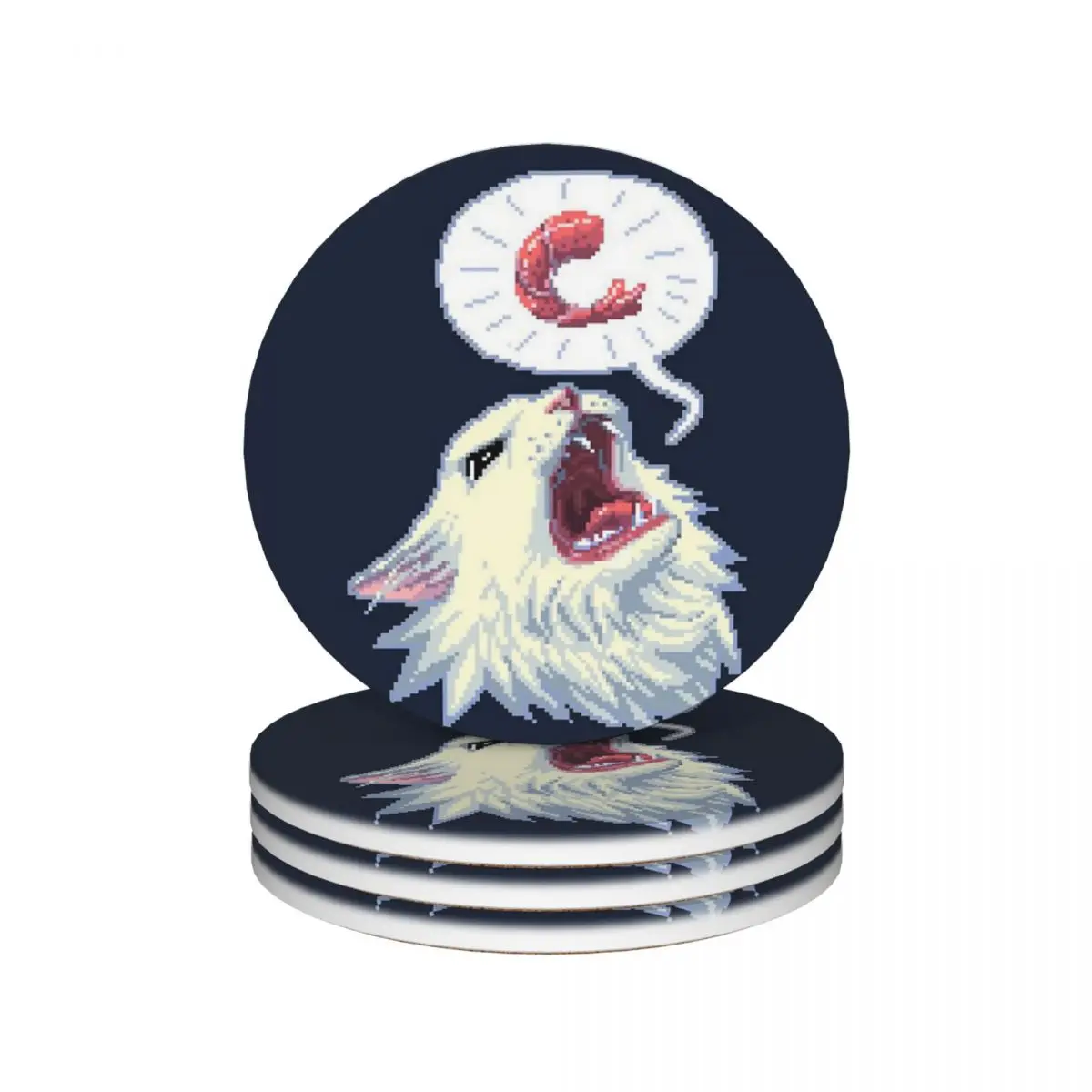 Керамические подставки Shrimpin Thurston The Cat (4 шт.)