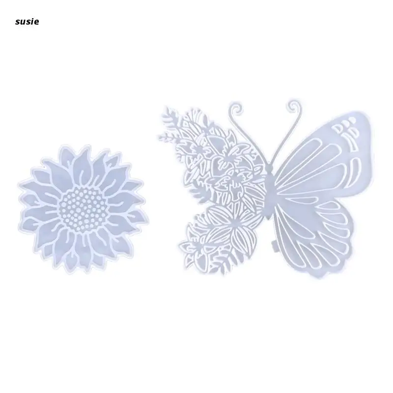 

X7YA Butterfly Decor Mold DIY Desktop Ornaments Pendant Jewelry Epoxy Resin Mold