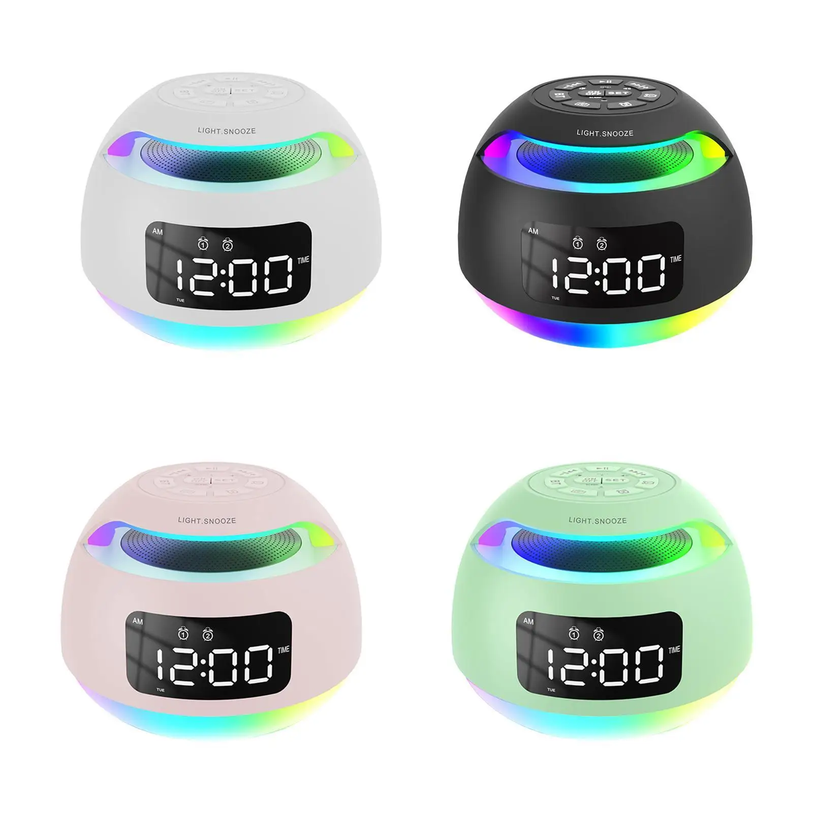 Цифровой будильник с орнаментом и динамиком современный для ванной комнаты