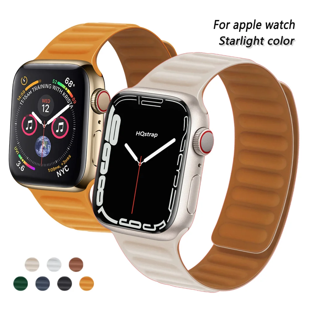 

Silicone Loop Strap for Apple Watch Series 8 7 45mmm 41mm Bracelet for IWatch Series SE 4 5 6 44mm 40mm 38/42mm Sport Wristband