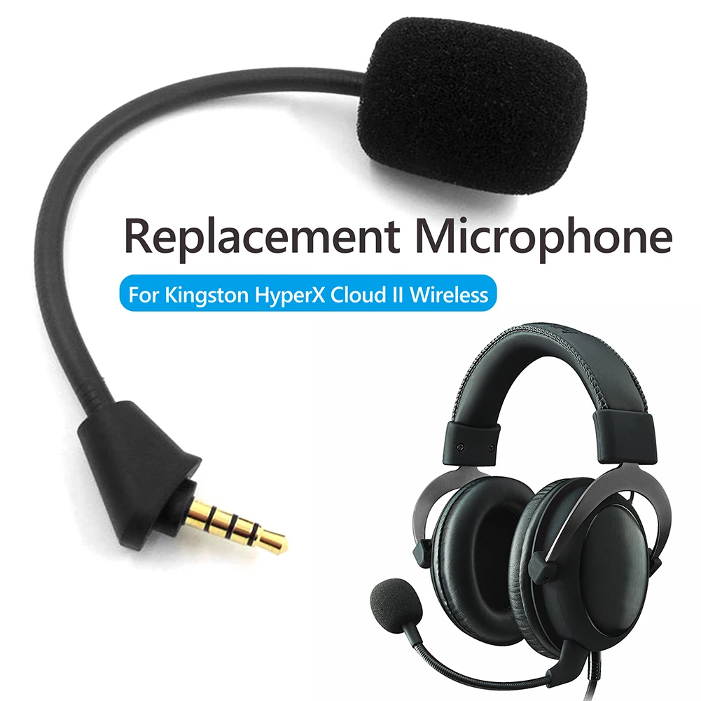 

1PC Replacement Game Mic 3.5mm Jack Microphone for Kingston HyperX Cloud II Wireless Gaming Headset Headphones Accessories