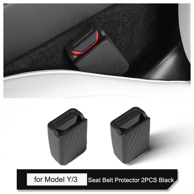

Для Tesla Model Y Juniper 2020-2025 силиконовая защита переднего ремня безопасности, полное покрытие для модели 3, базовые чехлы с пряжкой ремня безопасности