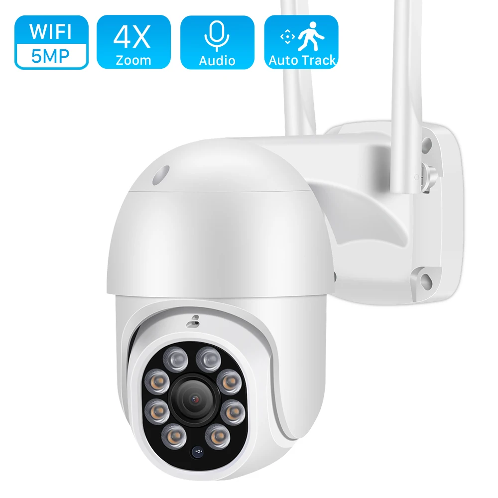 

ANBIUX 5MP WIfi IP Camera Outdoor AI Human Detection Auto tracking PTZ Wifi Camera 3MP 4X Zoom Two Way Audio CCTV Surveillance