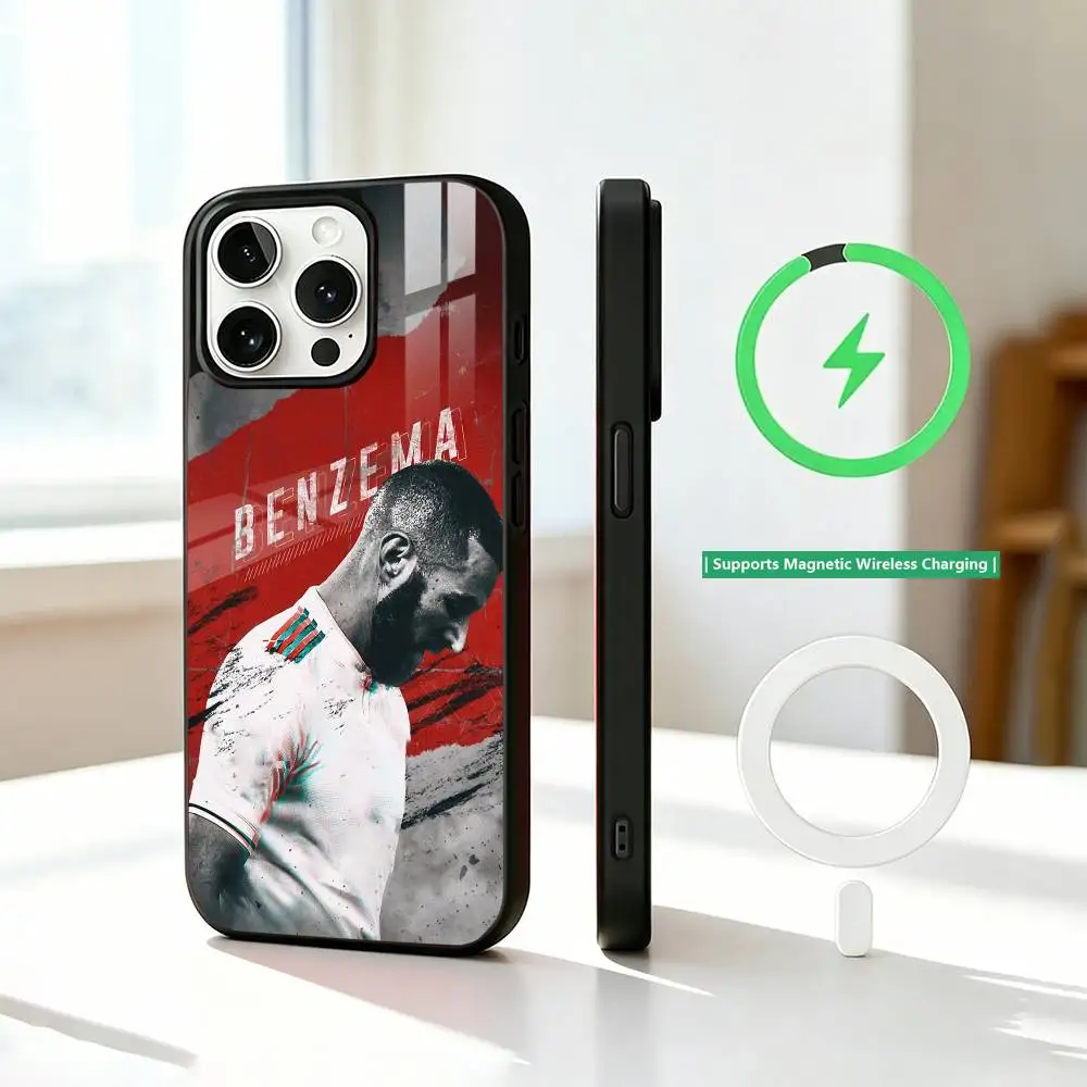 Фото Чехол для телефона K-Karim Benzema Football Cheer для iPhone 17, 16, 15, 14, 13, 12, 11 Plus, Pro с поддержкой магнитной беспроводной зарядки №3