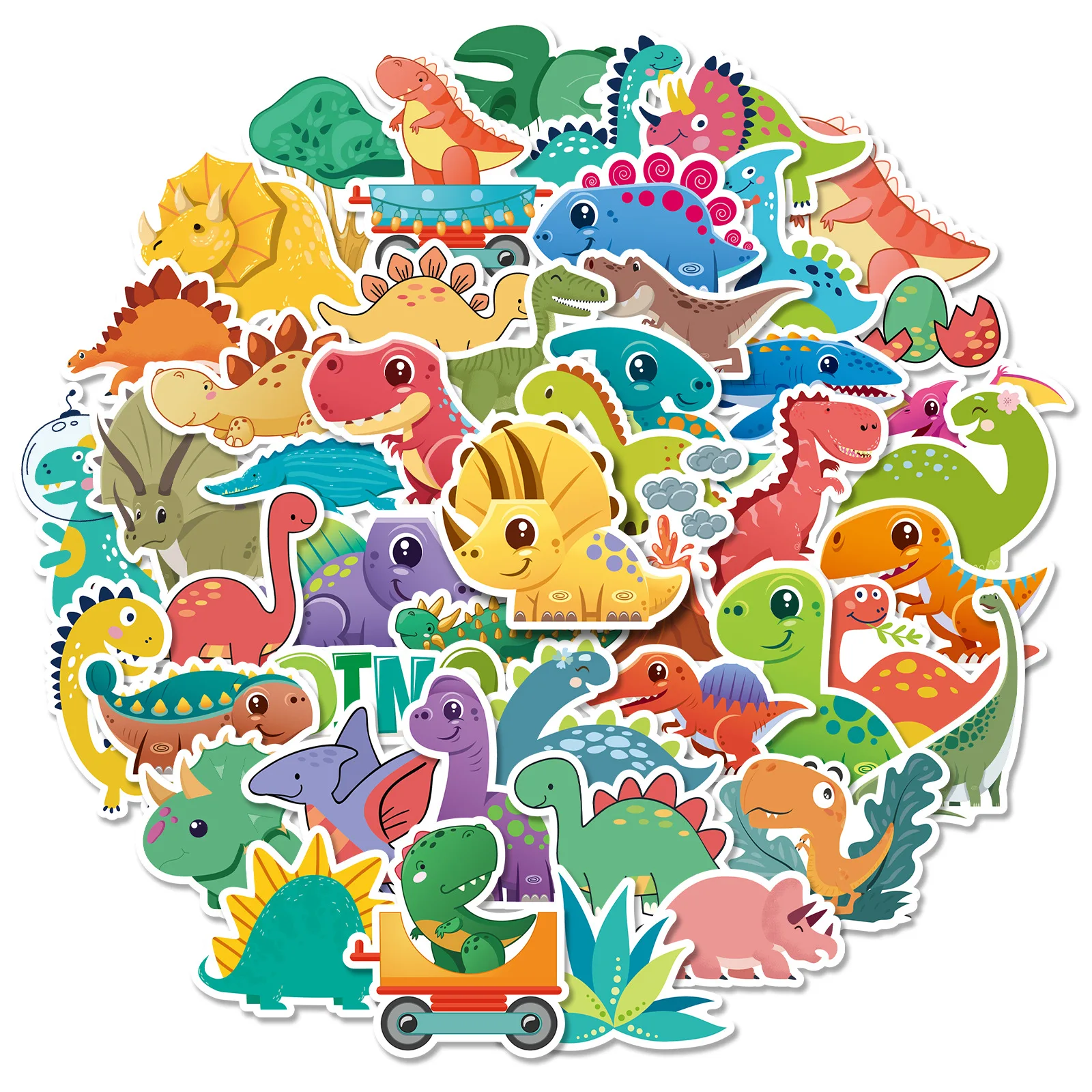 

50pcs Stickers Pegatinas Stationery Hentai Cute Autocollant Paper Post It Aesthetic Naklejki Planner Anime Cartoon Dinosaur