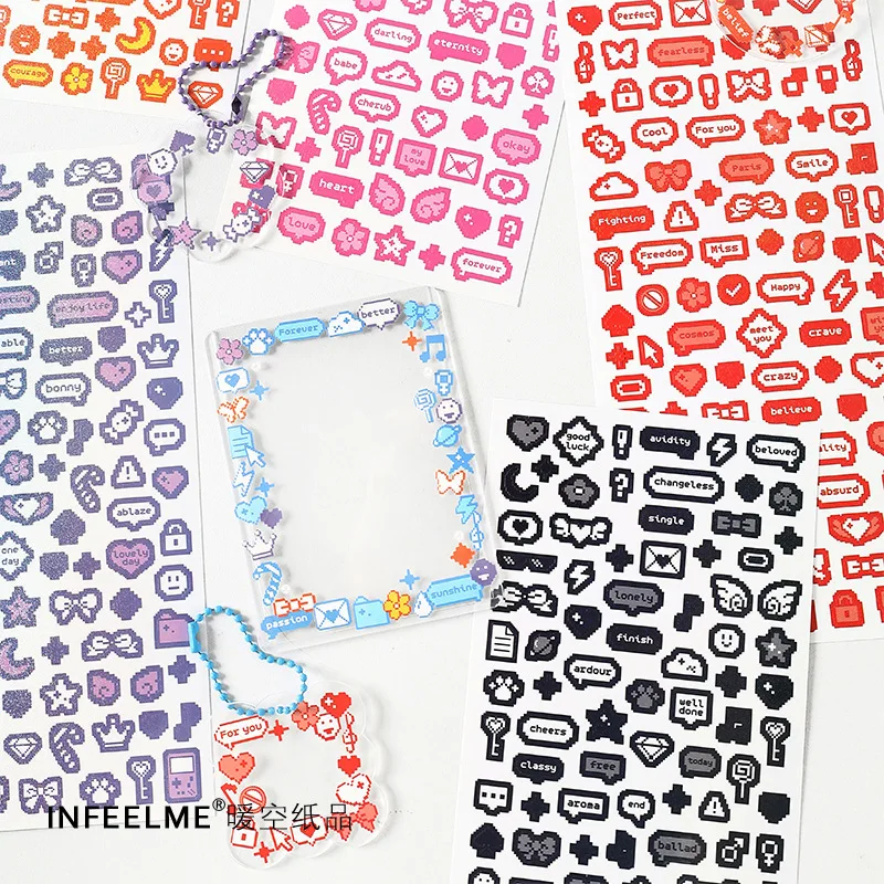 

Matte Film Sticker Pixel Game Stickers DIY Bike Travel Luggage Laptop Graffiti Waterproof Sticker Kid Toy Decal