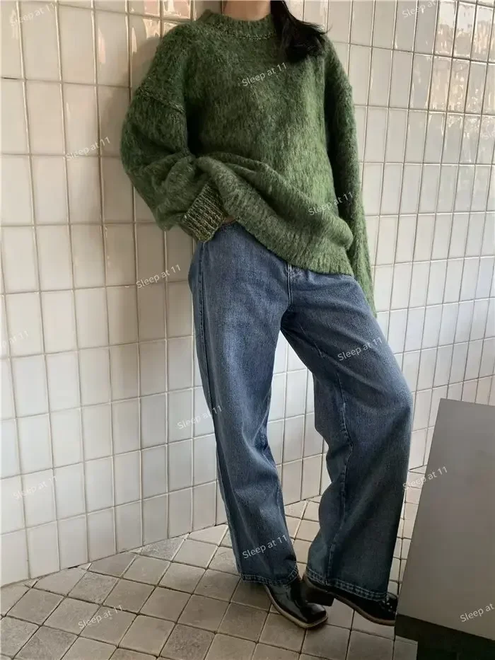 Осень/зима утолщенный вязаный свитер модный флисовый топ с цветными блоками