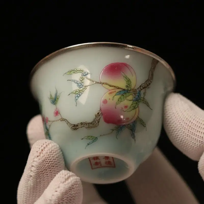 

999 Silver Cup Jingdezhen Ceramics Handpainted Master Cups Kungfu Teaset Chinese Porcelain Tea Ceremony Health Gongfu Teaware