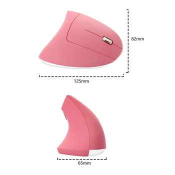 Ergonomic Vertical Mouse Wireless 2.4Ghz Gaming Computer Mice 1600 DPI USB Optical 6D Pink Mause With RGB Light For Gamer Office 3