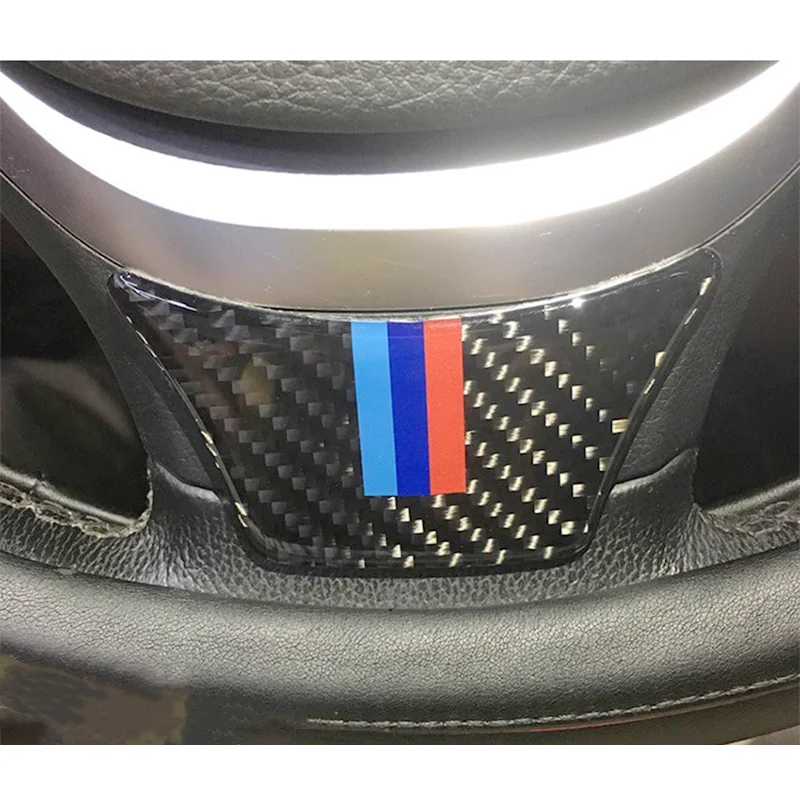 Carbon Fiber Stickers Car Steering Wheel Modification Cover Trim Strips For BMW 5 Series 528 525li F10 Car Inner Accessories