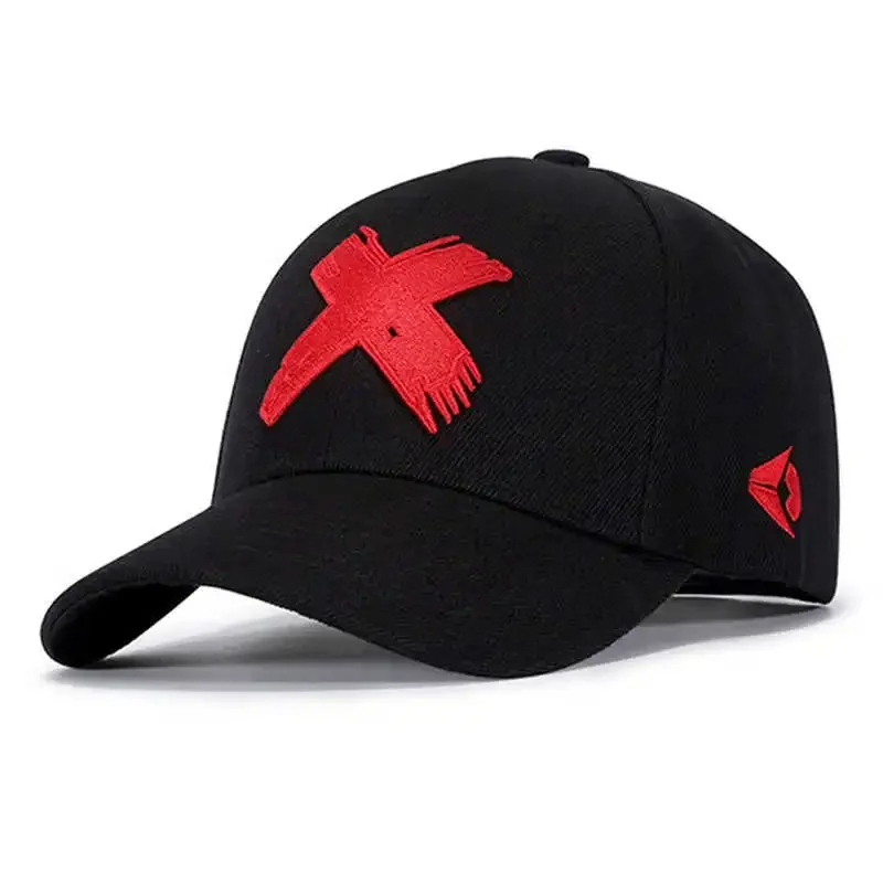 

Модная вышитая бейсболка с буквой X, регулируемый размер, шляпа для пары, черные солнцезащитные шляпы, Кепка в стиле хип-хоп, тактическая бейсболка