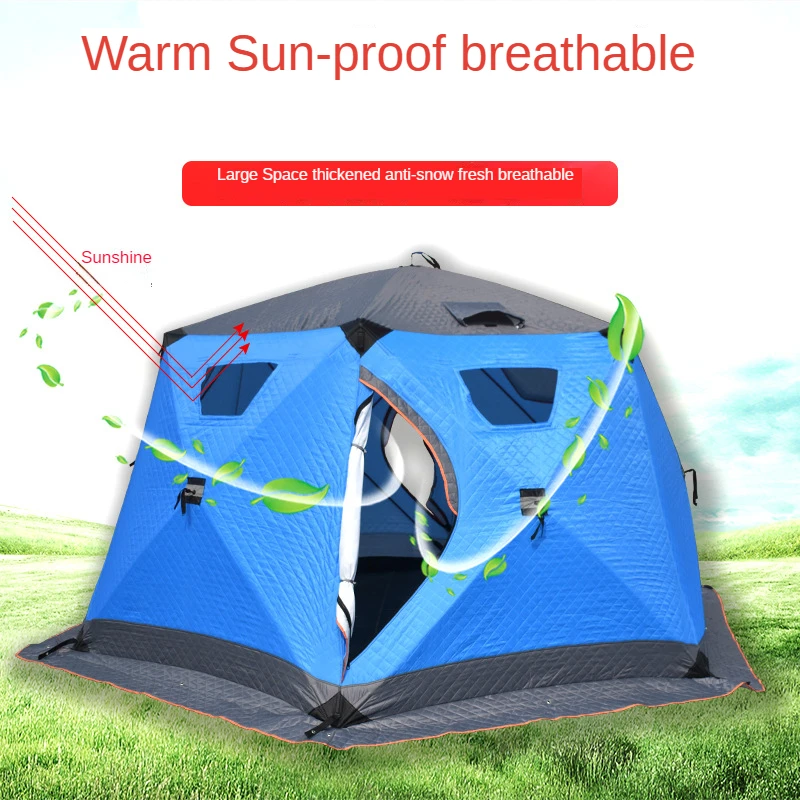 Outdoor winter fishing tent Winter Tent Camping travel CottonTent Thickened Windproof and Warm Portable Tents | Спорт и развлечения