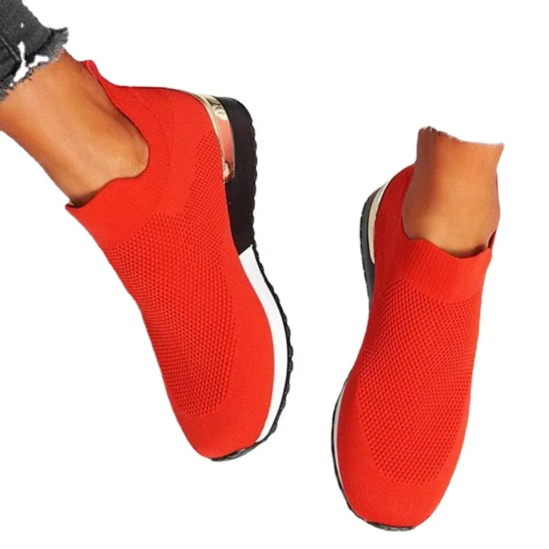 Женские кроссовки-носки 2022 модная спортивная обувь на платформе Женская