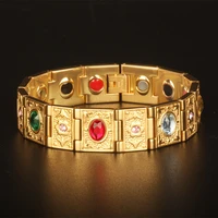 seven color magnetic bracelet for men pain relief for arthritis magnetic therapy bracelet charm bracelet jewelry mens bracelet