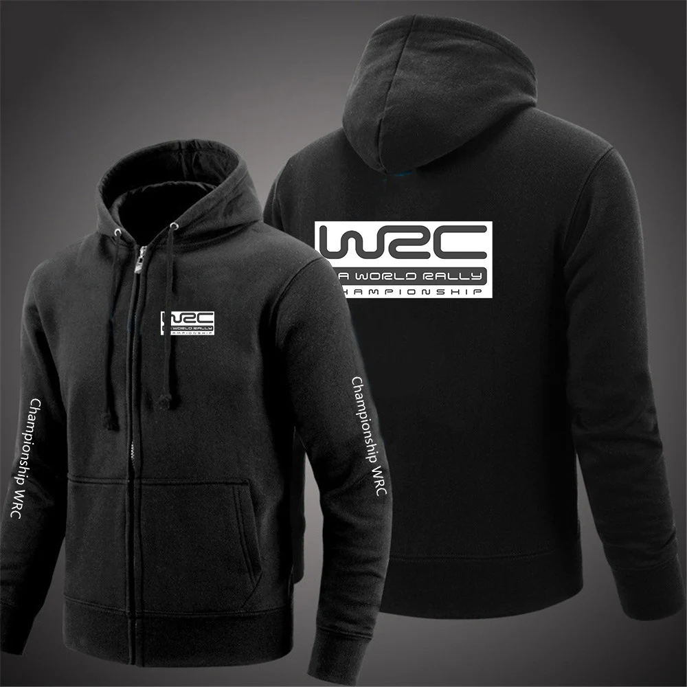 

Новинка 2023, Мужская однотонная куртка на молнии с капюшоном и длинным рукавом, Повседневная Толстовка с капюшоном, пуловер для чемпионата мира ралли WRC
