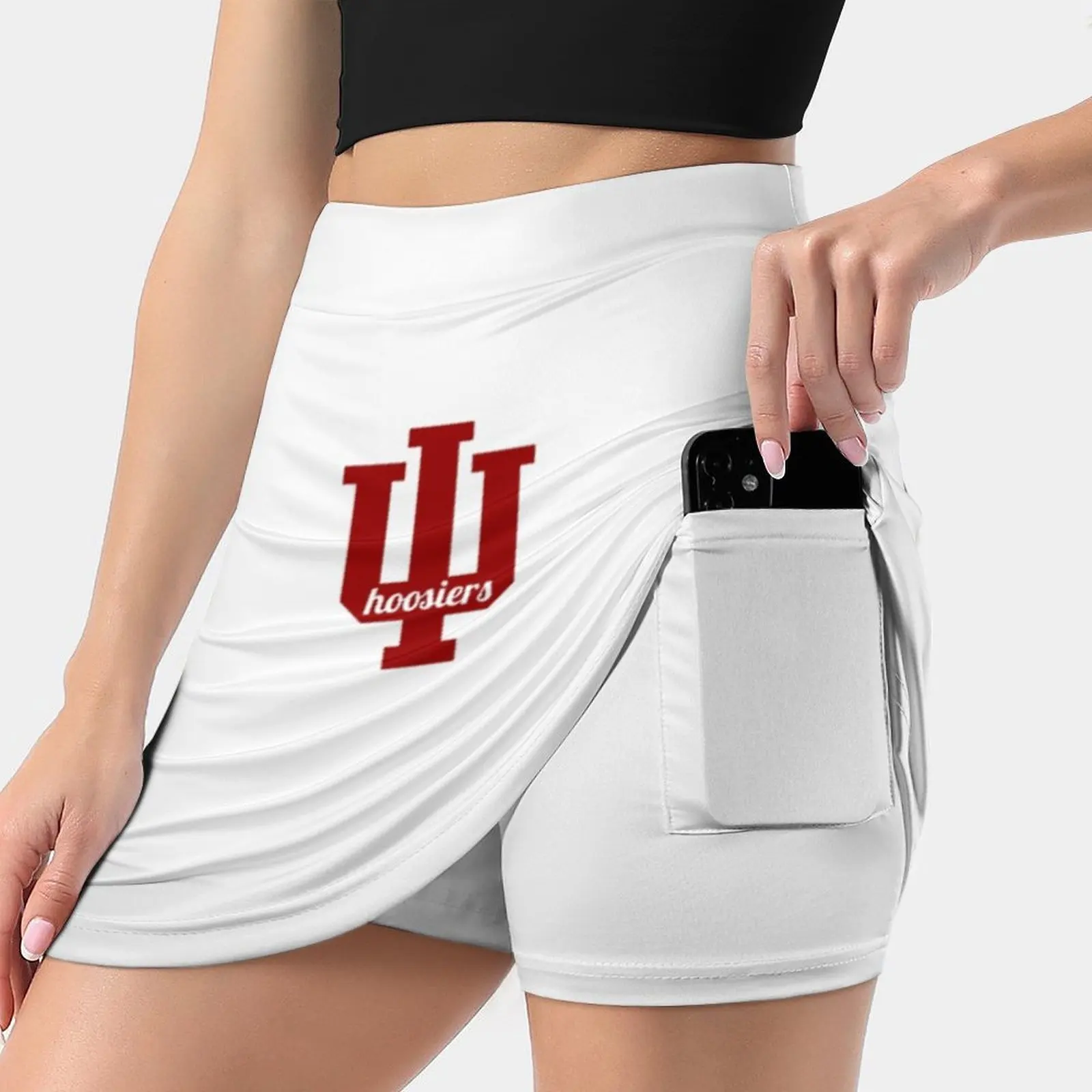 Indiana University Trident Trending Fashion Skirt Summer Printed Women Sport Skirts Double-Layer Athletic Indiana Iu Induana
