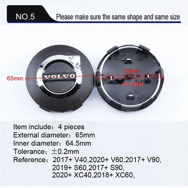 

4 шт. колпаки центра колес автомобиля, крышки центра ступицы для Volvo XC90 V90 V60 XC60 V40 S80 S60 S90 C40 XC40 V70 XC70 C30 C70 EX90 Rdesign