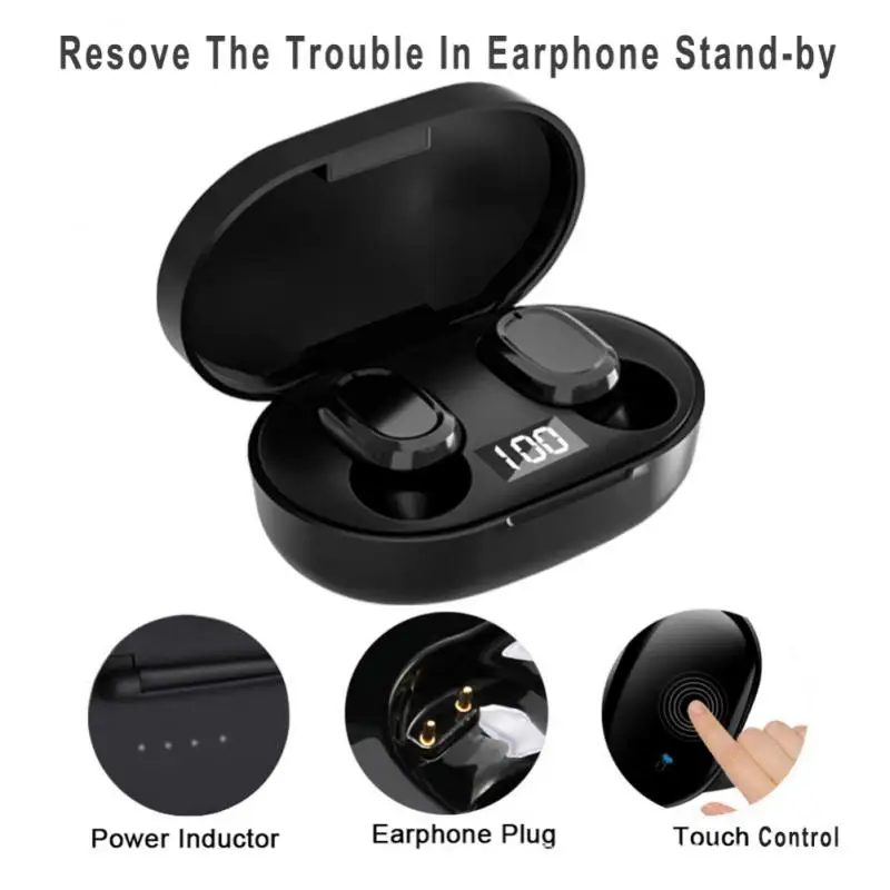 

Stereo Wireless Earphones Plastic Hifi Sound Sport Bluetooth Headphones Touch Control Tws Headset For Xiaomi Huawei Iphone