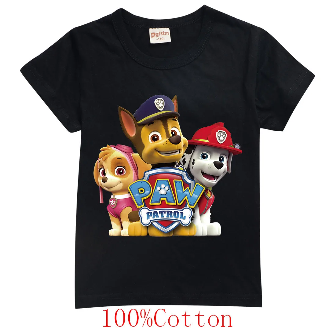 

Paw Patrol Boys Clothes Tops Summer Cotton Kids Short Sleeve Tees Costume Cartoon Children Girls Fashion T Shirts 1-8 Years Old