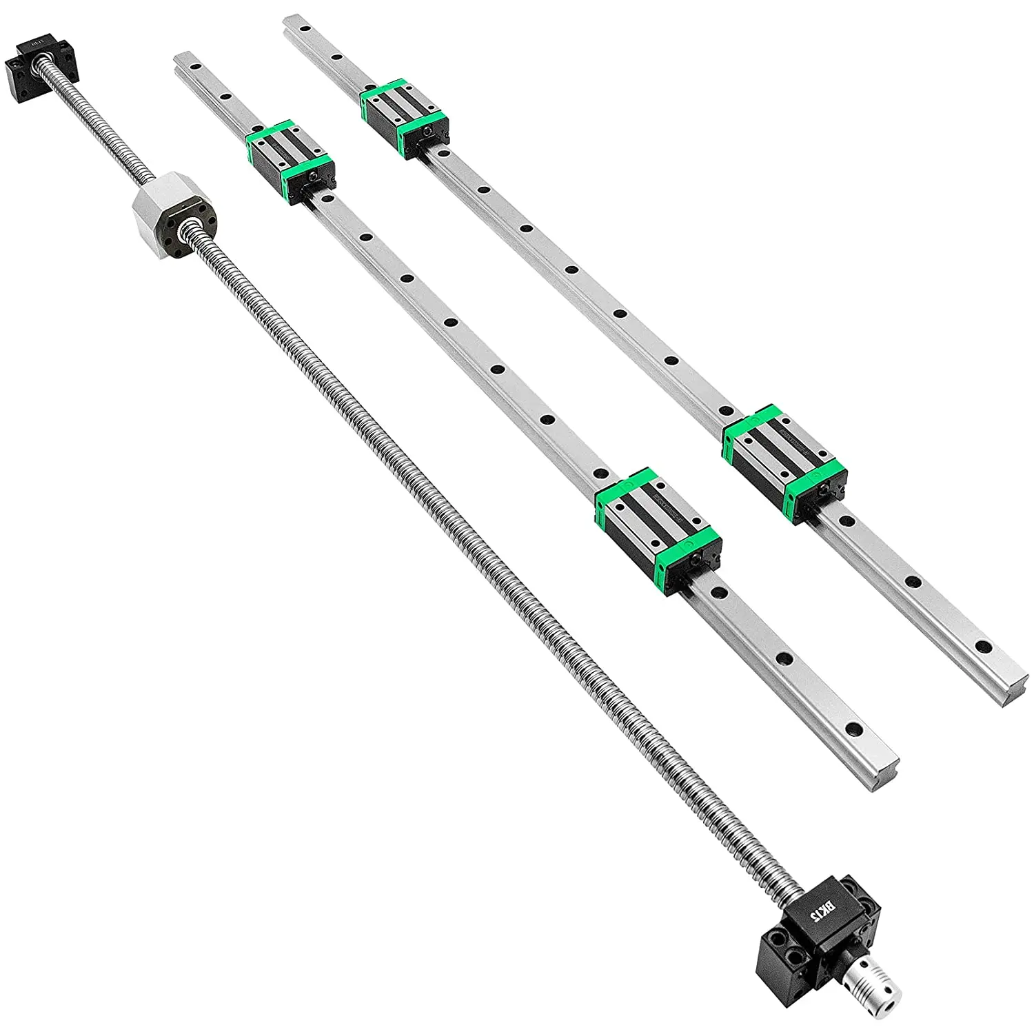

Linear Guide Rail 2Pcs HGR20-900mm Linear Slide Rail with 1Pcs RM1605-900mm Ballscrew with BF12/BK12 Kit for DIY CNC Routers Lat