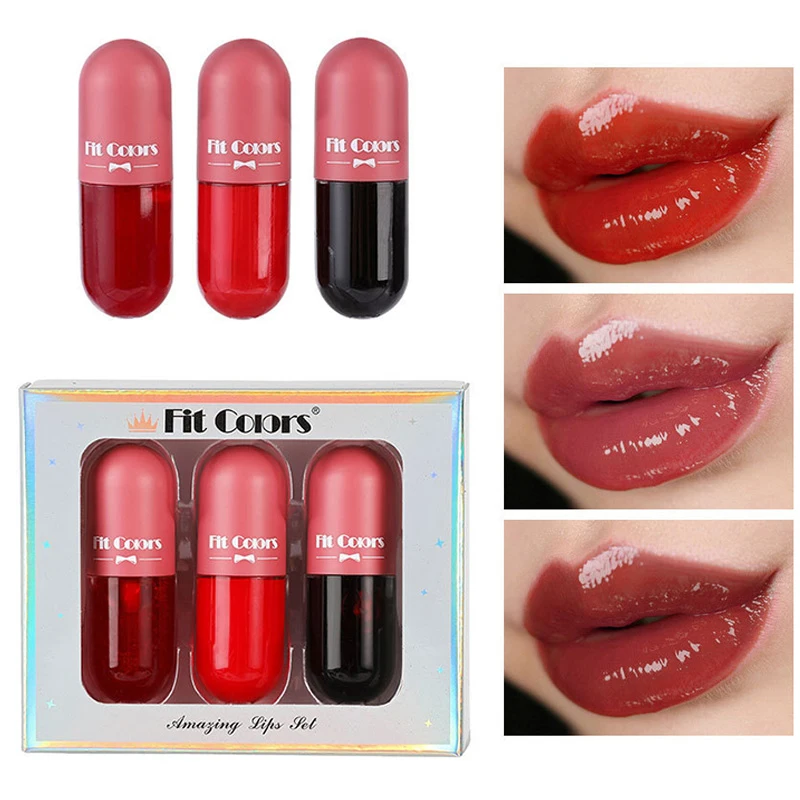 

1 Set Lip Plumper Oil Moisturizing Plump Serum Base Makeup Cosmetic Sexy Shiny Clear Lip Gloss Jelly Lip Tint Lip Care