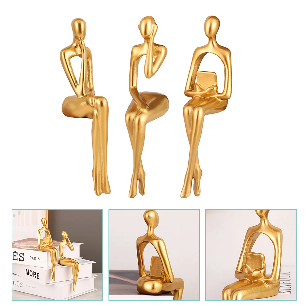 

Thinker Resin Statue Figurine Figure Countertop Craft Ornament Statues Home Decor Elegant Adornment