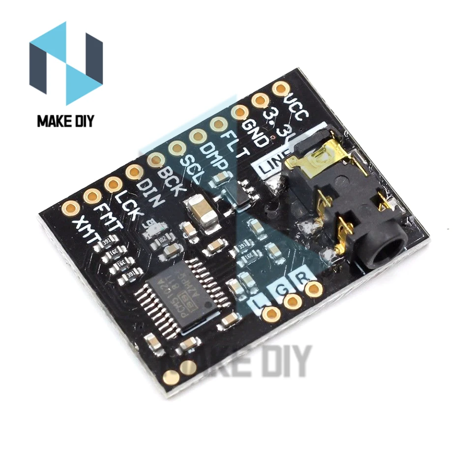 PCM5102A DAC Декодер платы I2S интерфейс PHAT формат цифровой аудиоплеер с 3,5 мм AUX для Raspberry Pi