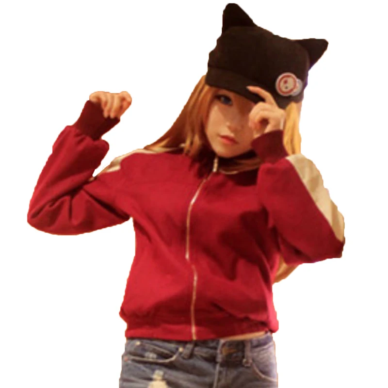 

Soryu Asuka Langley Cat Hat Cosplay Costume Jacket Coat Hoodie+Hat 11