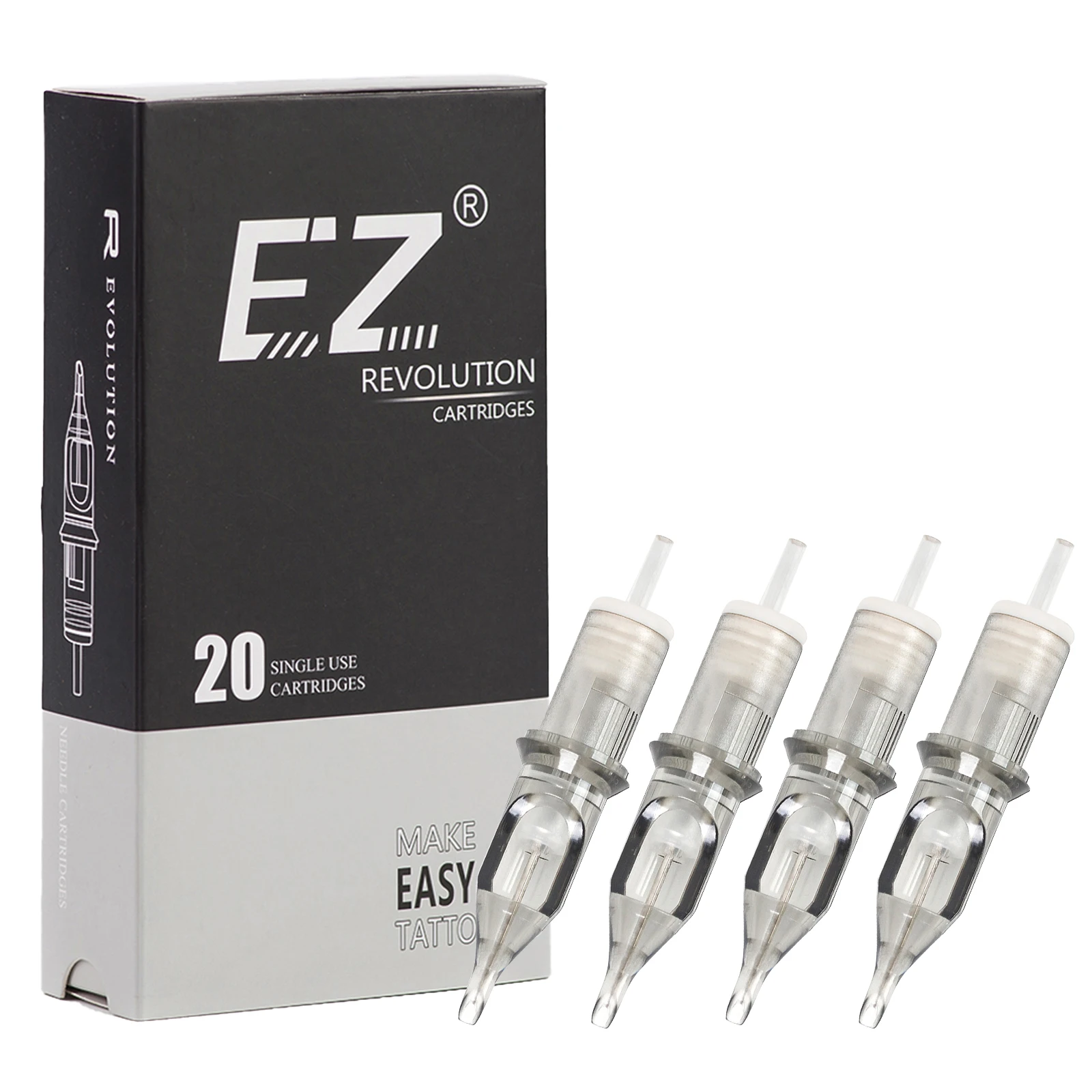 EZ Revolution Tattoo Needles Cartridge Round Liners  #10 0.30mm  L-Taper 5.5mm for Cartridge Tattoo Machine & Grips 20PCS/Box