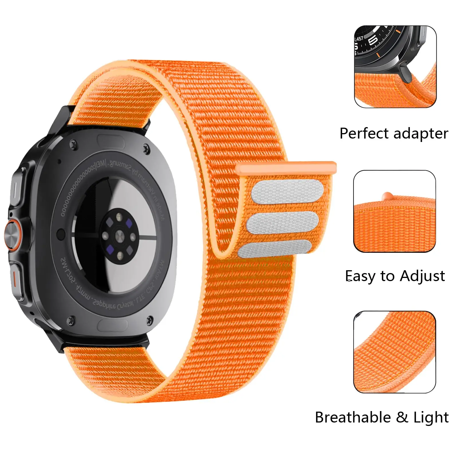 Нейлоновая петля для Samsung Galaxy Watch 7 Ultra ремешок 47 мм аксессуары спорта