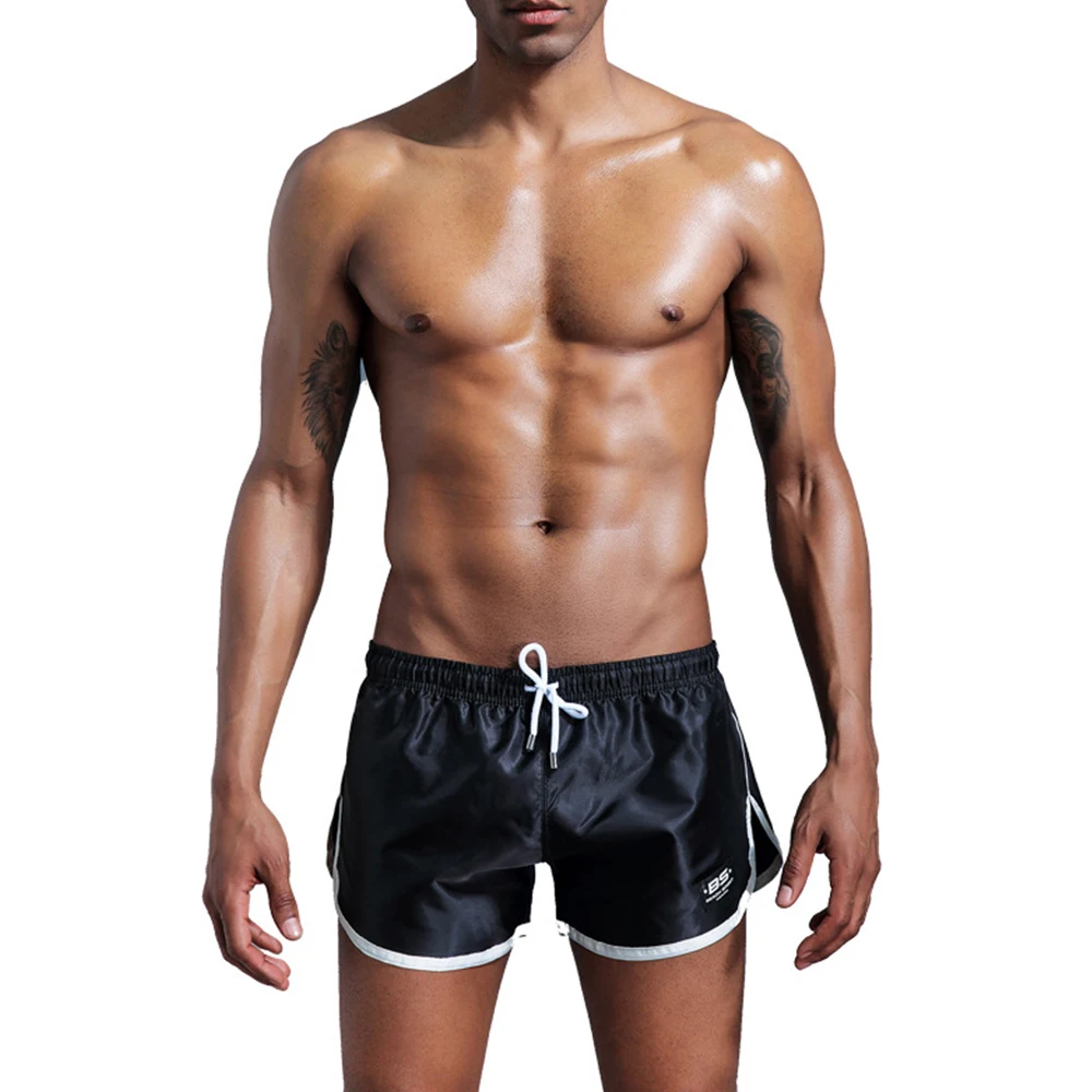 

Mens Summer Surf Beach Swimming Trunks Sexy Boxer Shorts Swimwear Swim Boxers Briefs Elastic Male Panties Surf Board Pants