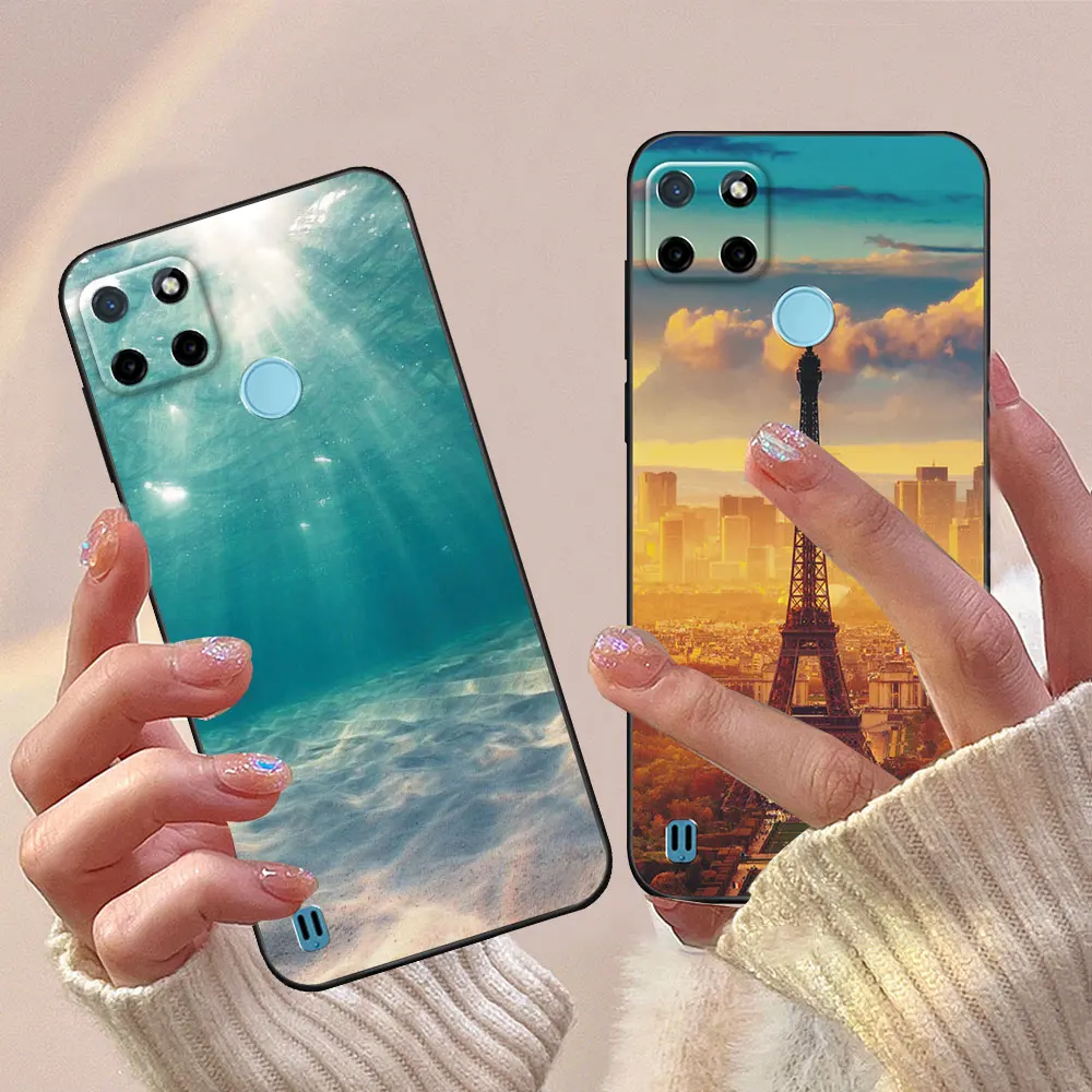 Чехол для Realme C25Y чехол RMX3263 красивый OPPO C21Y RMX3261 RealmeC25Y матовый силиконовый бампер