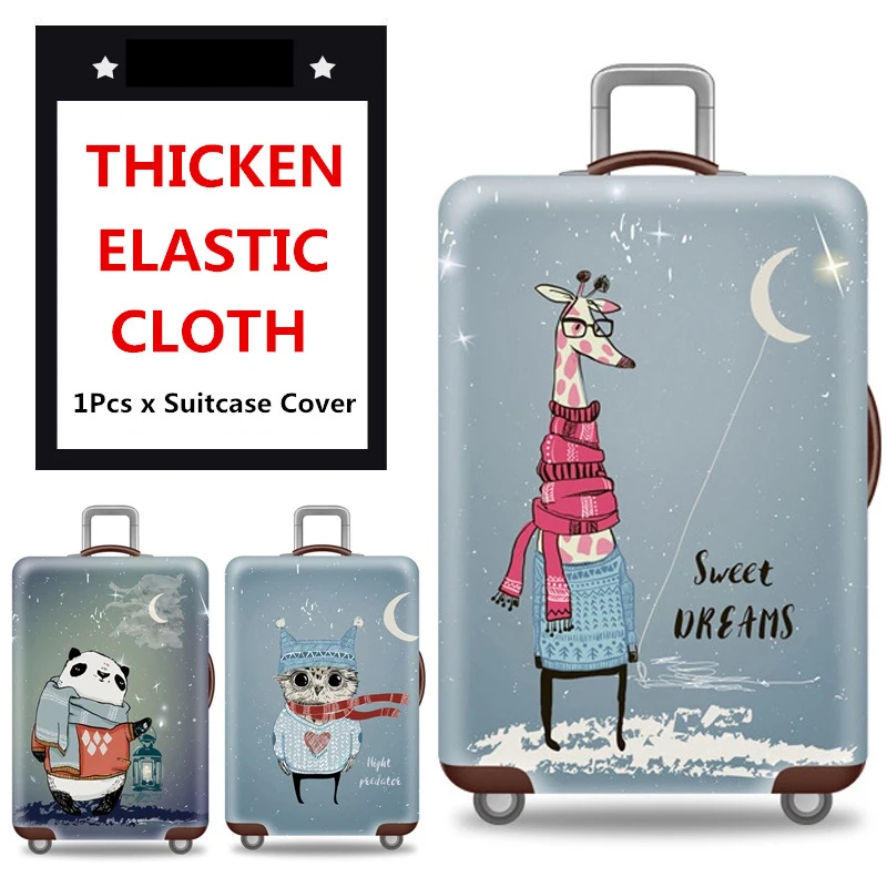 

23-26inch Extra Thick Luggage Cover Protector Elastic Stretchable Travel Accessories Wear-resistant Fashion Supplies Dust Proof