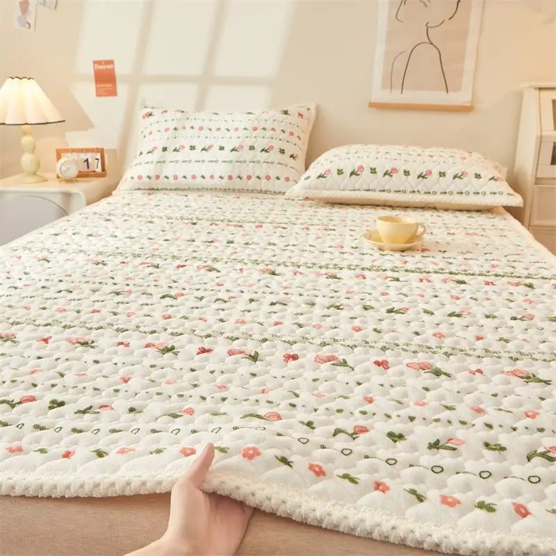 Зимний Тонкий мягкий матрас из молочного бархата наматрасник для дома и