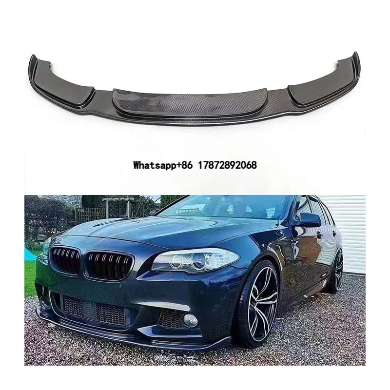 Фото Для BMW 5 серии F10 M5 2010-2016 годов: комплект переднего бампера и сплиттера в стиле Harman из карбона №1