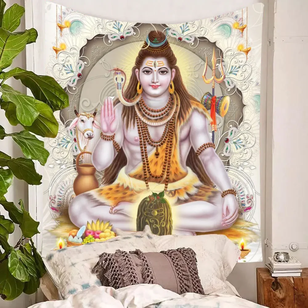 Indian Elephant Mandala Tapestries Multiple Sizes Wall Hanging Ganesha Walls Decor Polyester Fabric Home