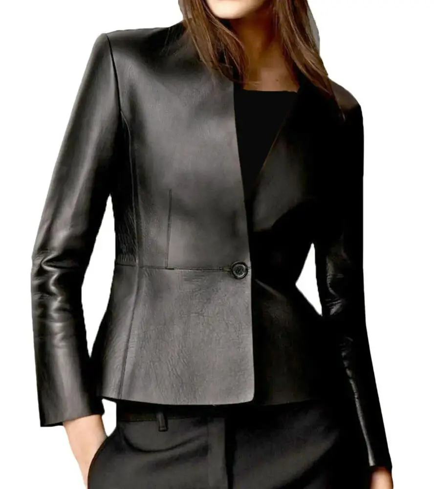 Women Genuine Lambskin Leather Coat Slim-fit Beautiful Look Vintage Coat Real Leather Jacket