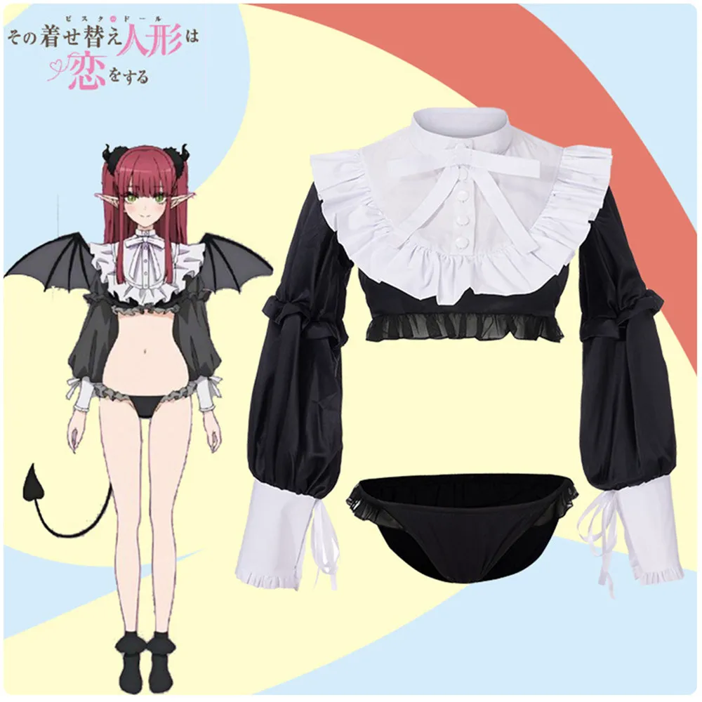 

Anime My Dress-Up Darling Marin Kitagawa Cosplay Costume Summer Swimming for Women Adult Swim Mini Top Outfit Shorts Halloween
