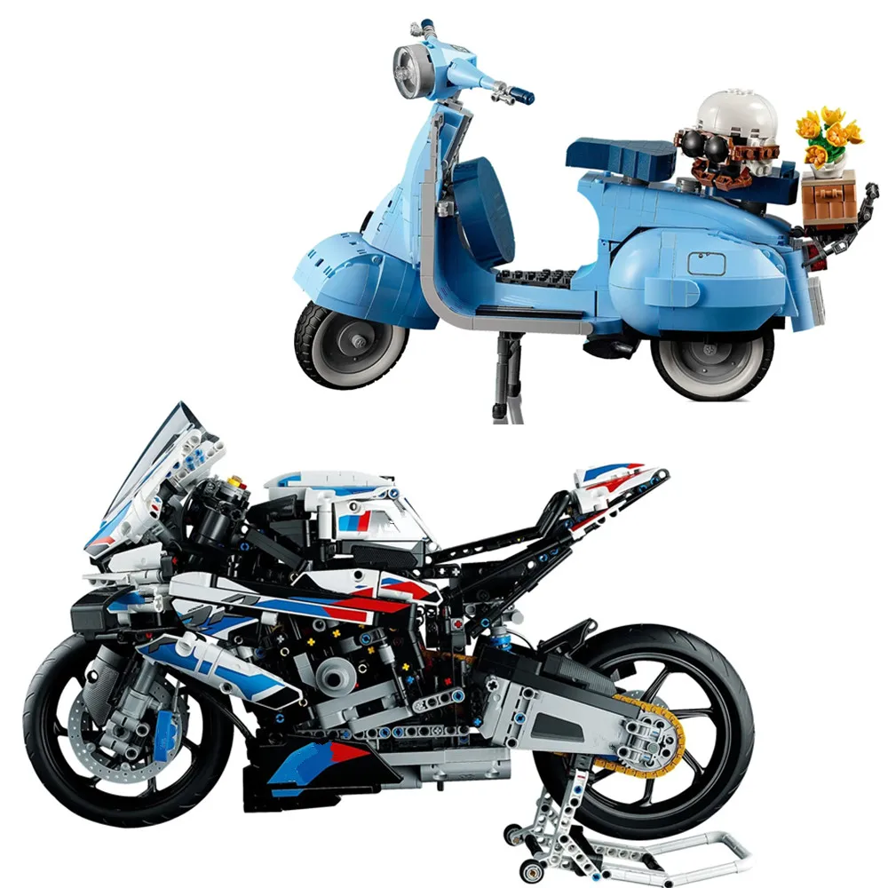 Технический мотоцикл M1000 RR игрушки Kawasakies H2R модель автомобиля из углеродного