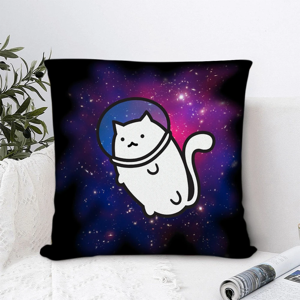 

Fat Cat in Space Polyester Pillow Cover Decorative Pillows for Sofa Bedroom Pillow Cases Home Decor Cushion Covers 45*45cm
