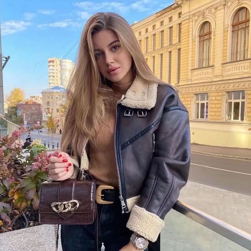 

Женская зимняя куртка ZATRHMBM 2022, теплые двусторонние куртки, пальто, винтажная модная верхняя одежда с длинным рукавом и поясом, шикарные топы