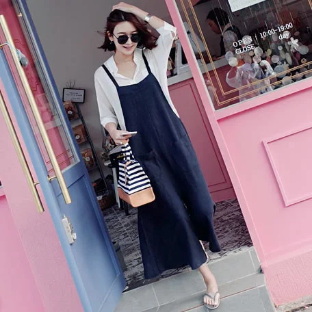 

8093 2018 Pregnant Women's Back Trousers, Summer Wide-legged Trousers, Nine Cents Pants, Maternity Pants, New Maternity Dress