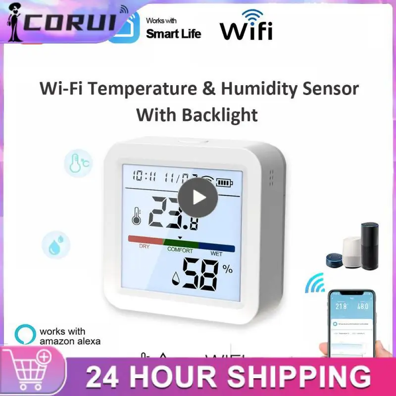 

Hygrometer Voice Support Precise Smart Home Backlight Support Shared Features Temperature Sensor Household Appliances Convenient