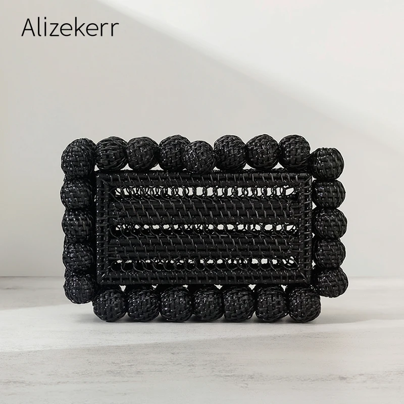 Ажурные плетеные сумки Alizekerr для женщин летние Роскошные Дизайнерские