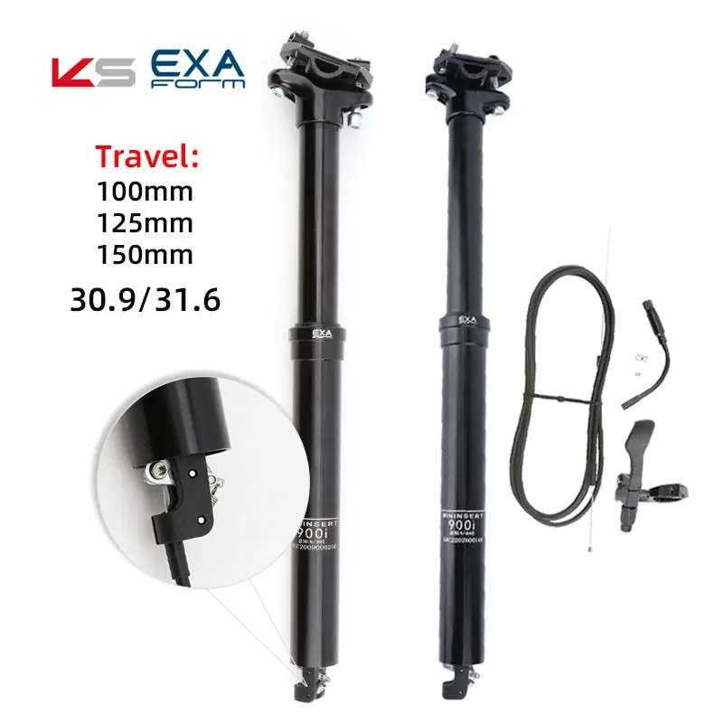 

KS 900i Dropper Seatpost 30.9 31.6mm Bicycle Seat Tube 125 150mm Travel Internal Routing Cable Remote Mountain Bike Seat Post
