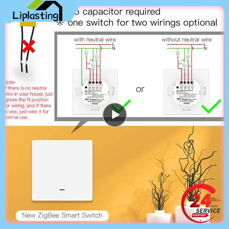 

Smart Light Switch Touch Control Ac100-250v Touch Panel 2/3 Way Tuya Zigbee Switch Light Switch App Control Voice Control