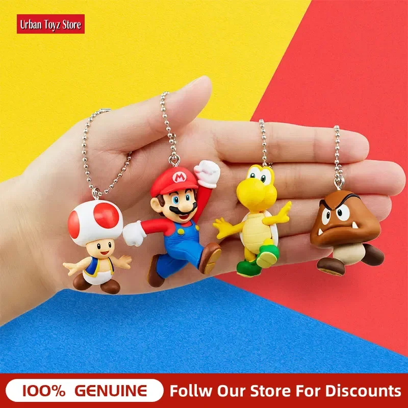 Фото Коллекционные мини-фигурки Bandai Super Mario Gashapon в слепых пакетах: брелоки, подвески (Персик, Йоши, Тоуд, Баузер) для сумок и телефонов, для фанатов №1